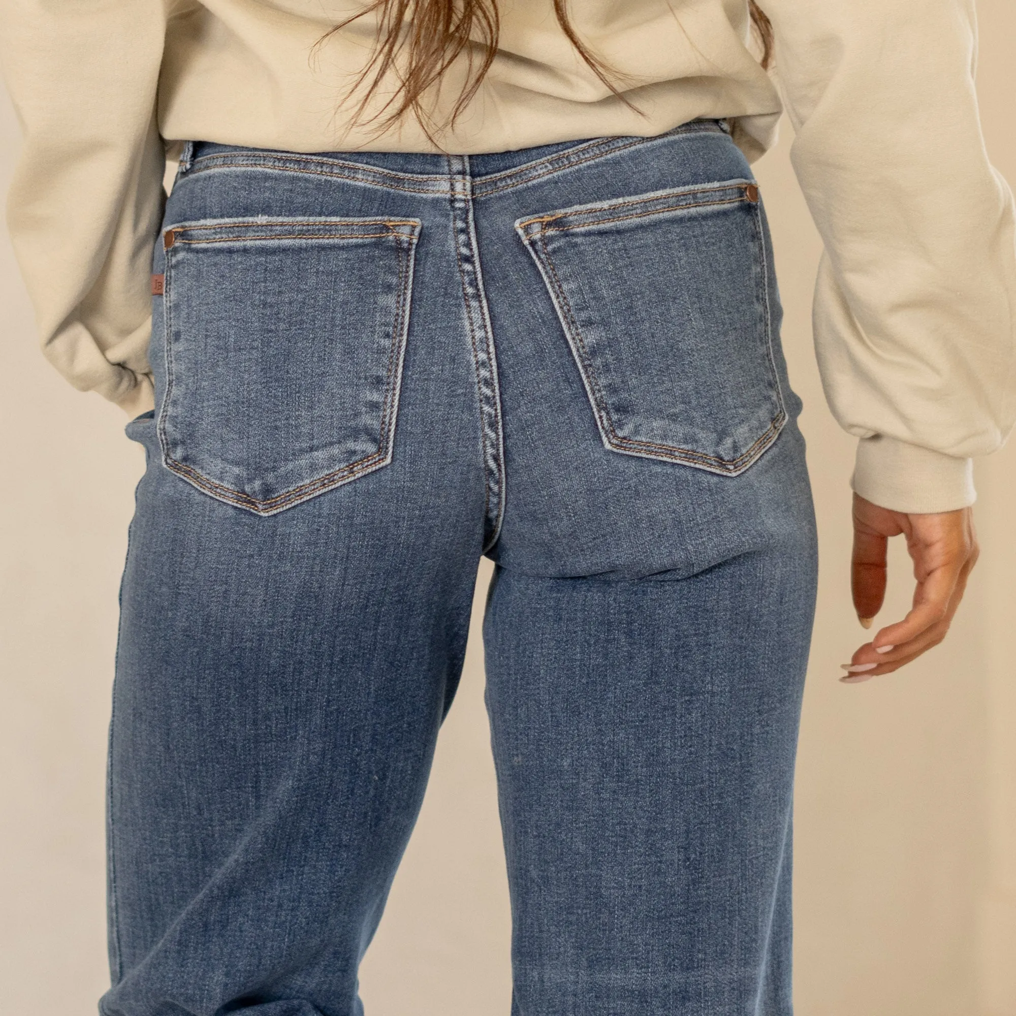 Cobalt Crush High V Waist Straight Leg Regular & Plus Sizes