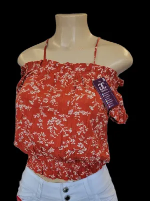 Cold shoulder tank top RUST