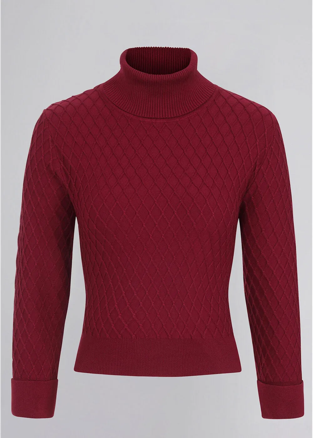 Collectif Rai 50's Jumper in Burgundy