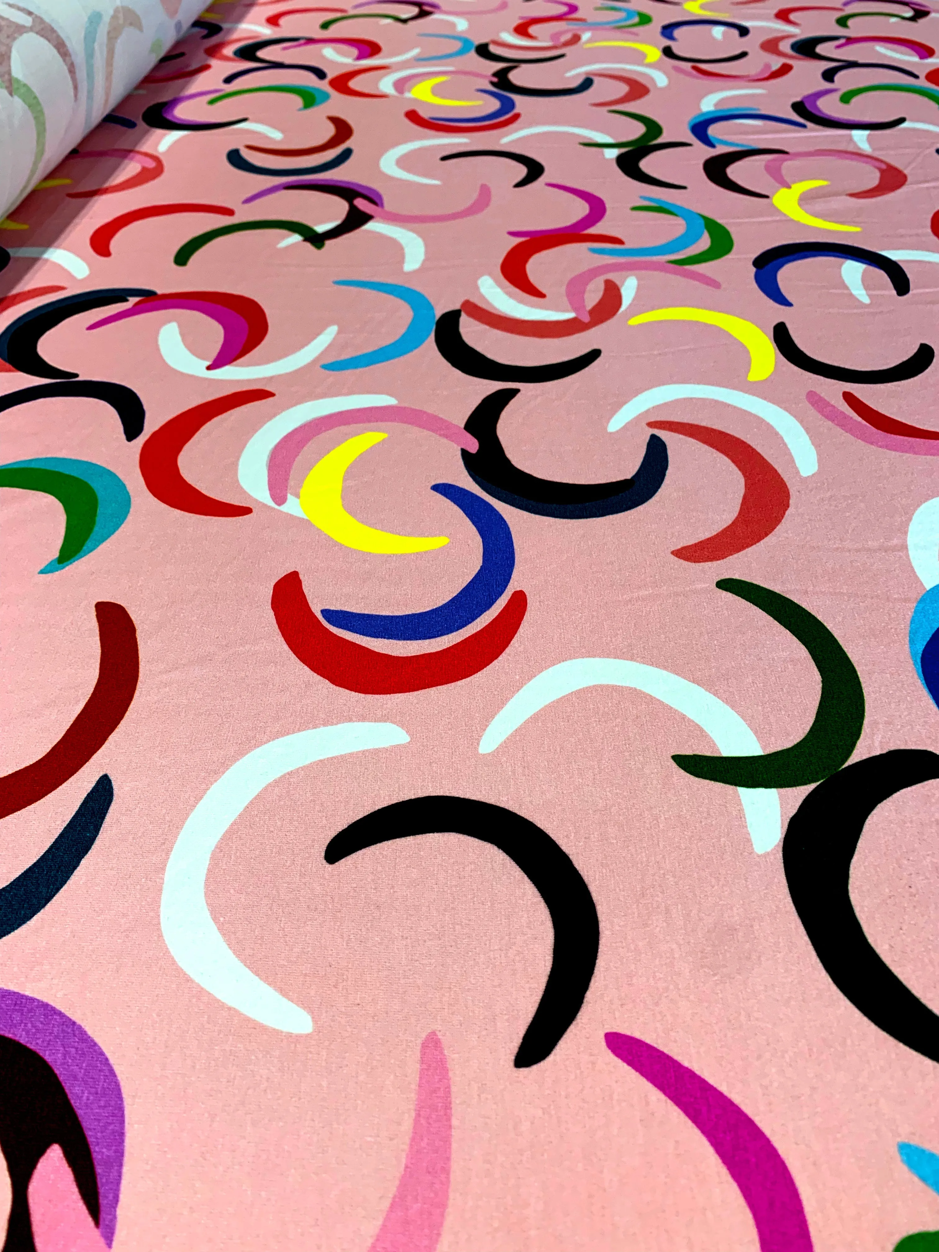 Colour Petals Cotton Jersey (CUT PIECE  1M $12)