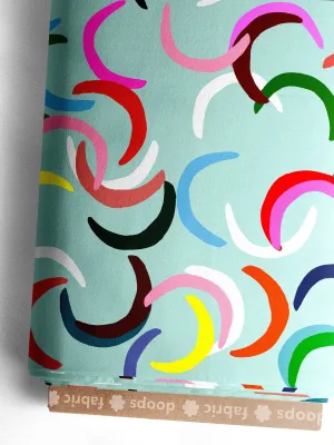 Colour Petals (mint) Cotton Jersey (CUT PIECE 1.5M $20)