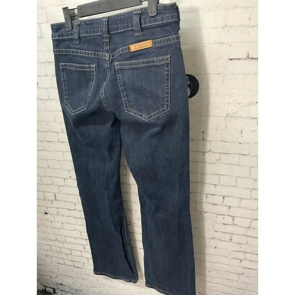 Cowgirl Tuff JUST TUFF JEANS Dark Wash Bootcut Trouser Pant Sz. 27x31 (U2)