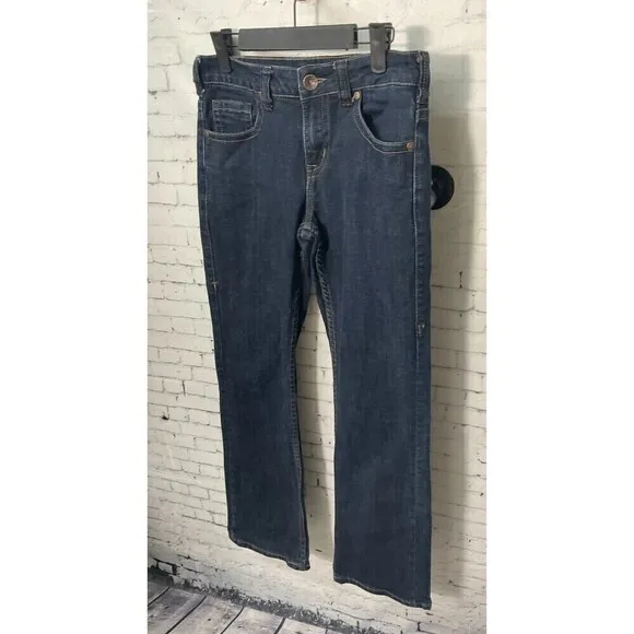 Cowgirl Tuff JUST TUFF JEANS Dark Wash Bootcut Trouser Pant Sz. 27x31 (U2)