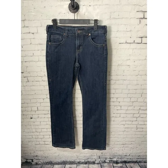 Cowgirl Tuff JUST TUFF JEANS Dark Wash Bootcut Trouser Pant Sz. 27x31 (U2)