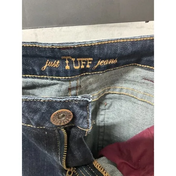 Cowgirl Tuff JUST TUFF JEANS Dark Wash Bootcut Trouser Pant Sz. 27x31 (U2)
