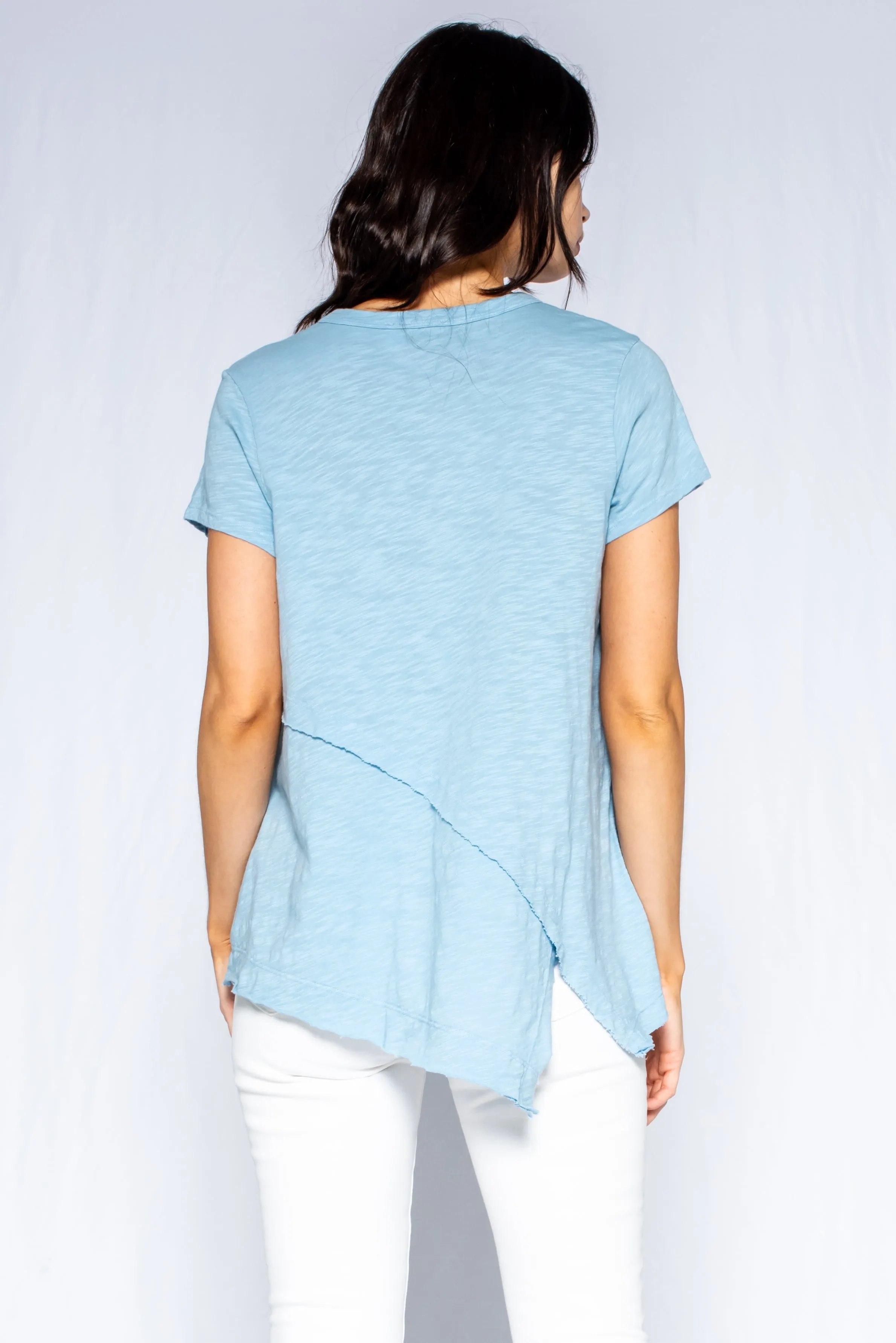 Crew Short Sleeve Easy Cross-Over Hem Shirt