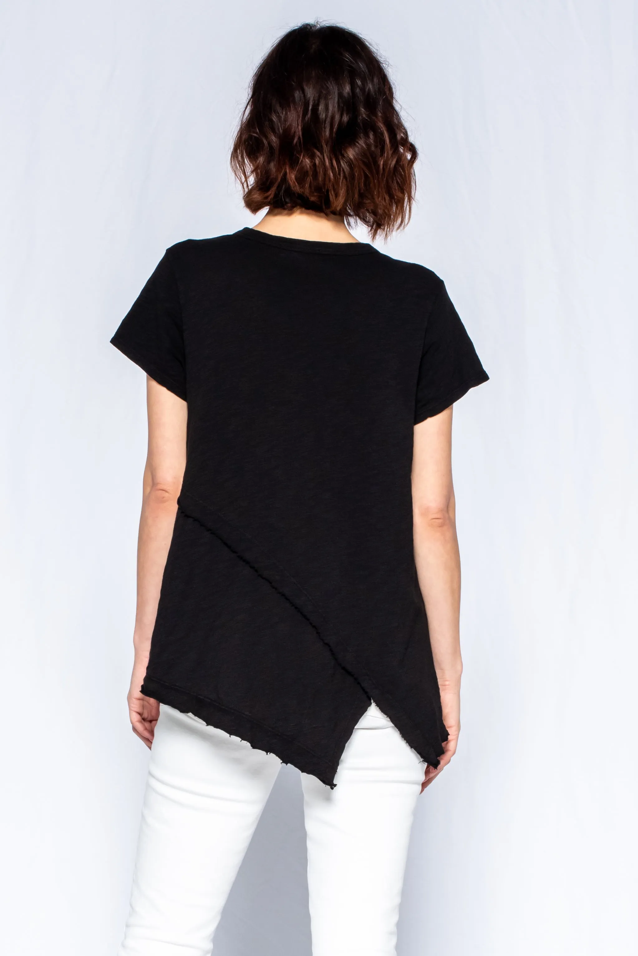 Crew Short Sleeve Easy Cross-Over Hem Shirt