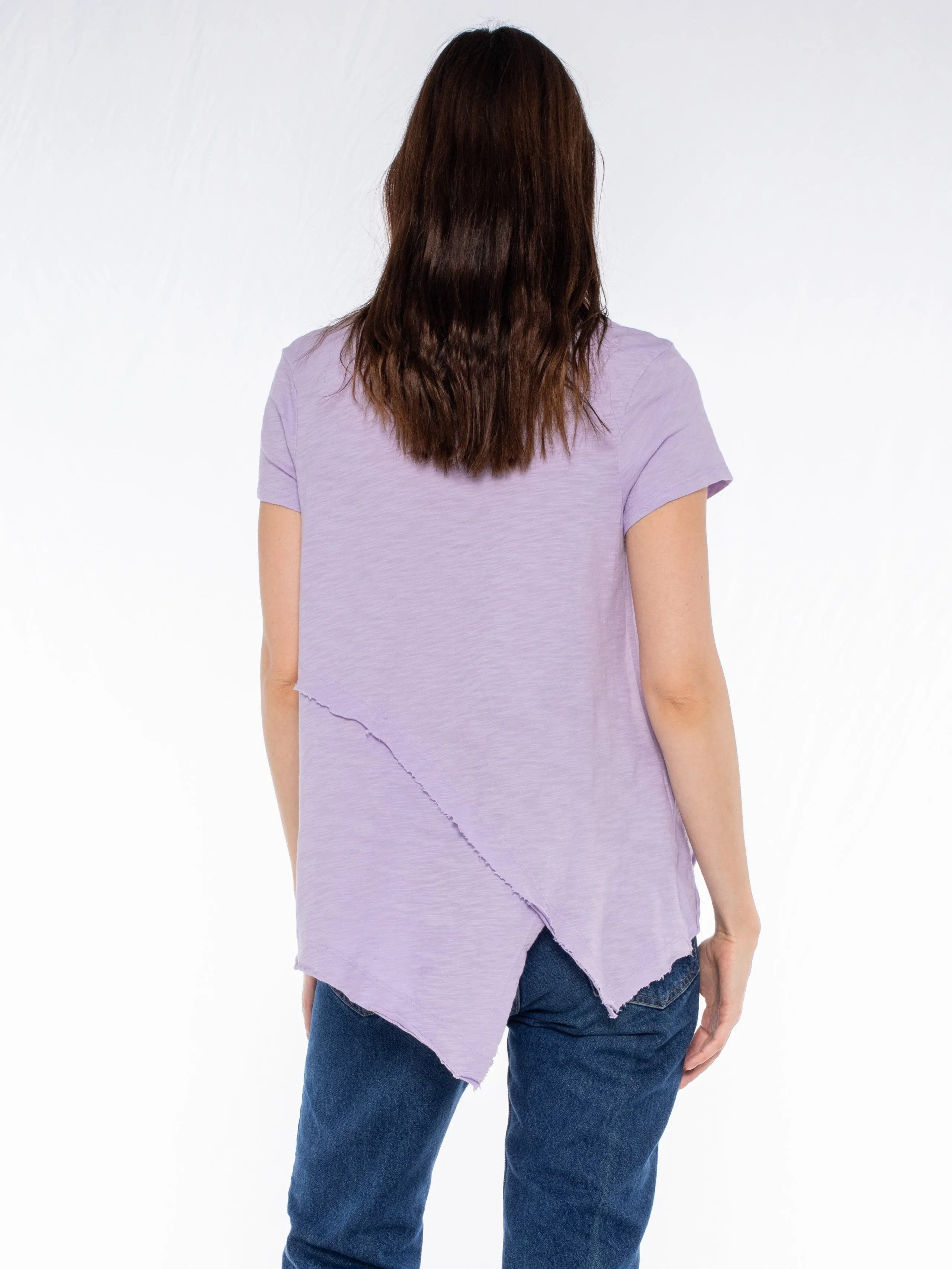 Crew Short Sleeve Easy Cross-Over Hem Shirt
