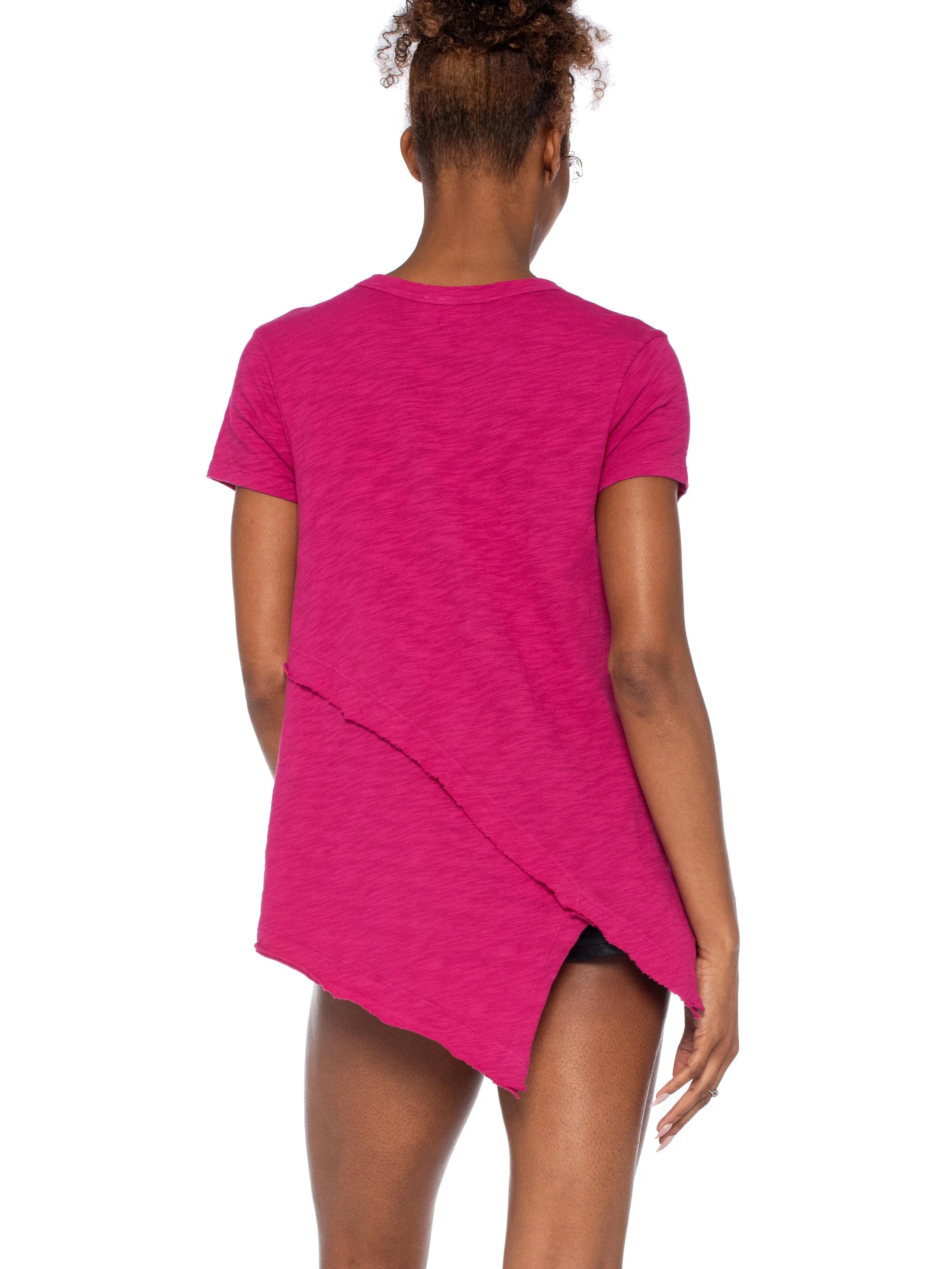 Crew Short Sleeve Easy Cross-Over Hem Shirt