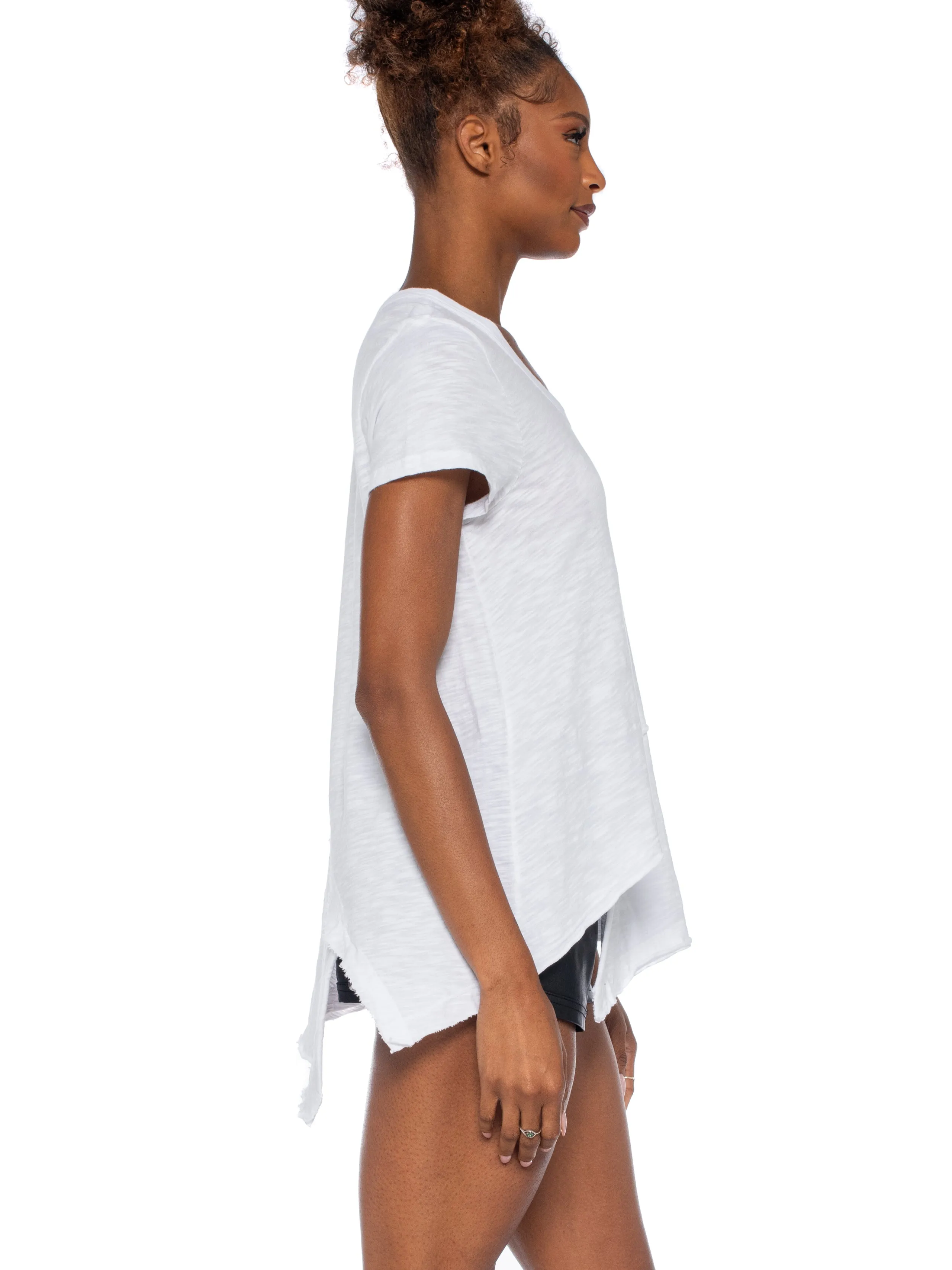 Crew Short Sleeve Easy Cross-Over Hem Shirt