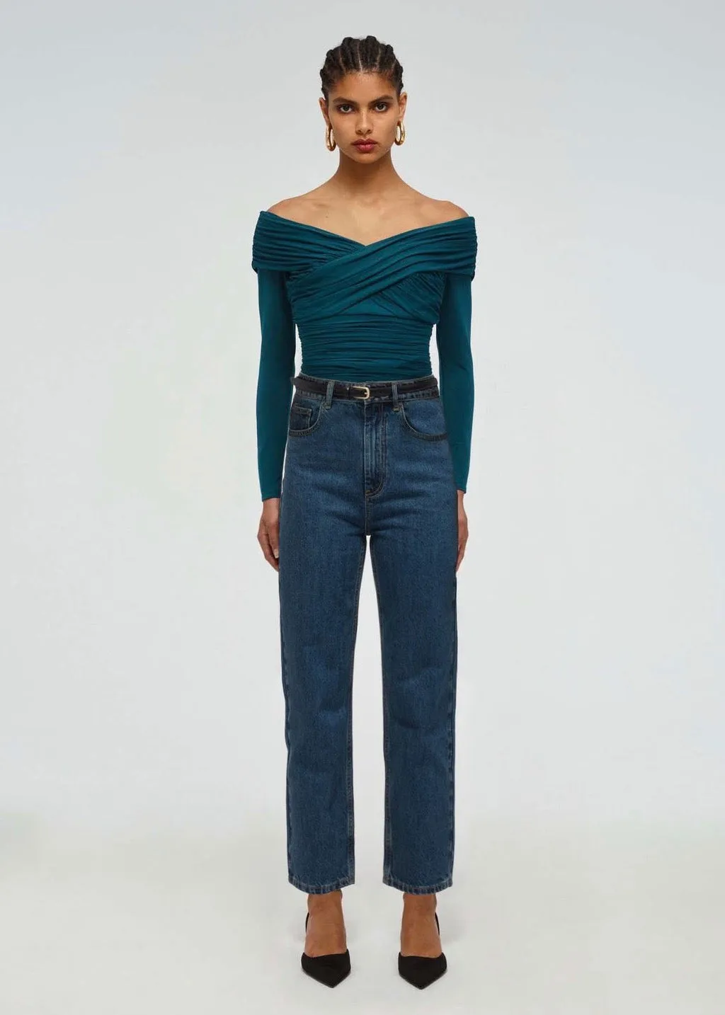 Crossover Top (Deep Teal)