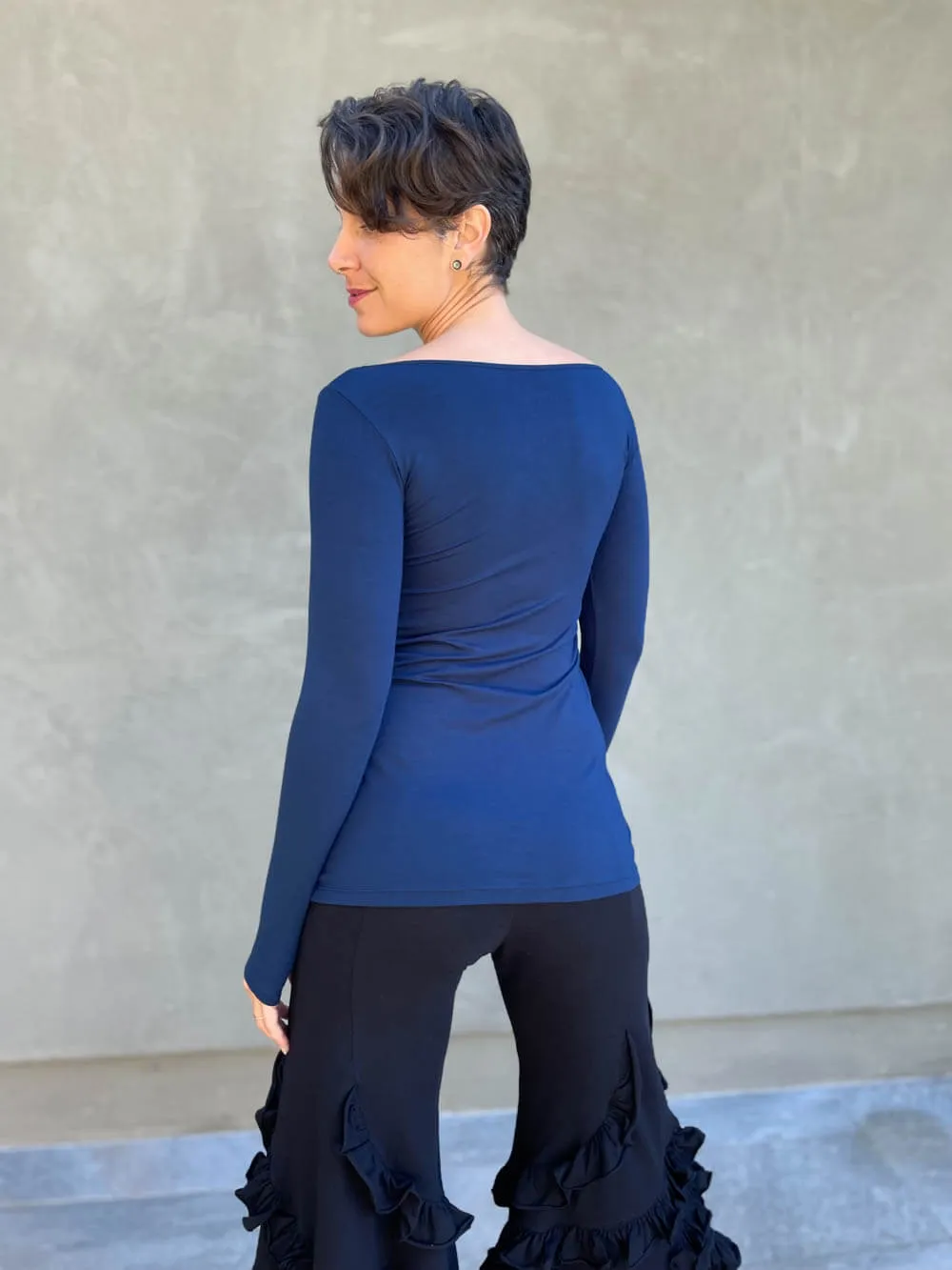 CU Boat Neck Long Sleeve Top