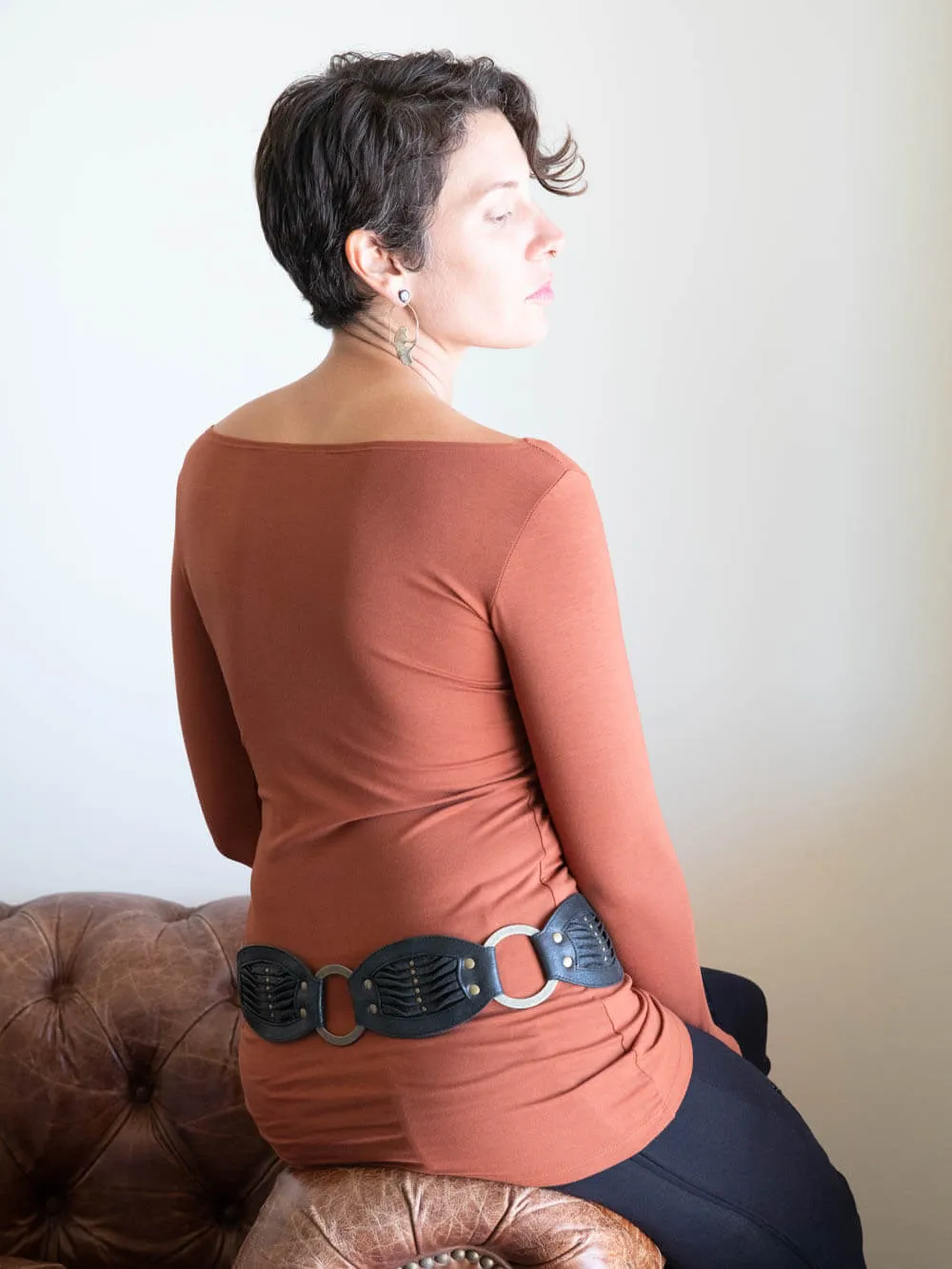 CU Boat Neck Long Sleeve Top