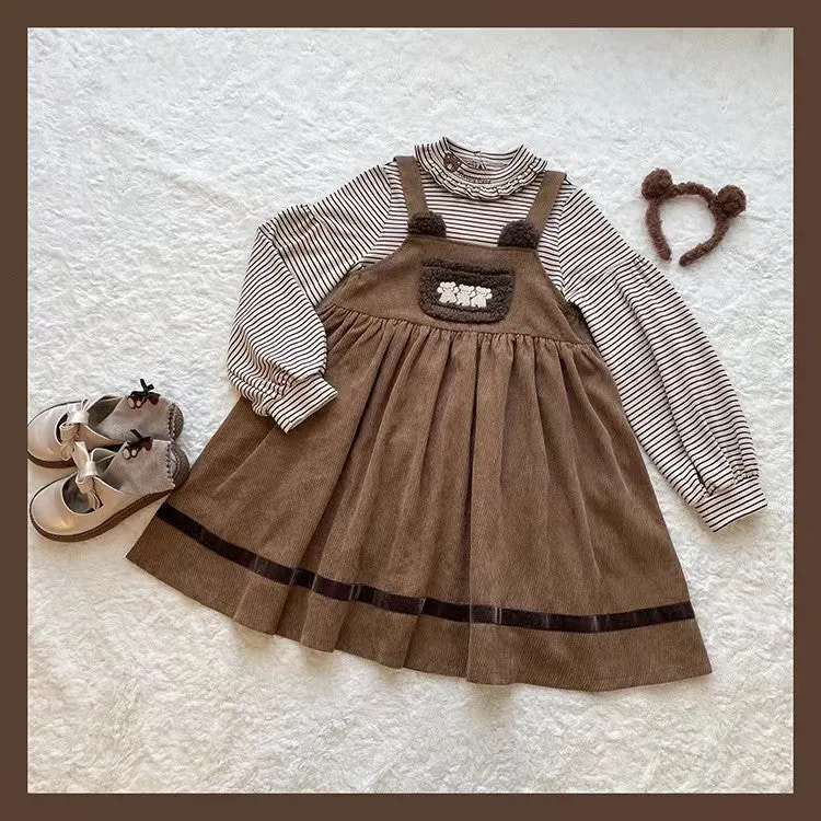 Cute suspender skirt two-piece set  KF70385