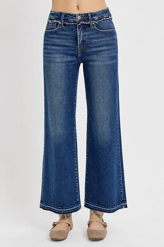 Dark Blue Tummy Control Bootcut Jeans
