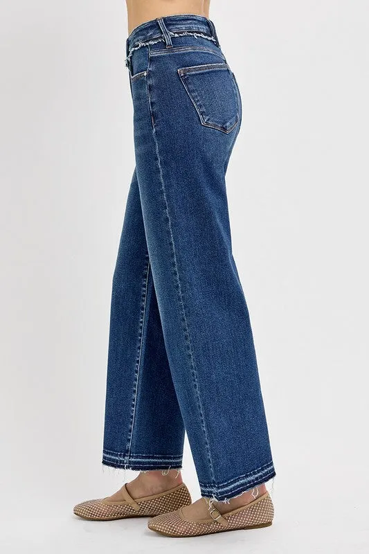 Dark Blue Tummy Control Bootcut Jeans
