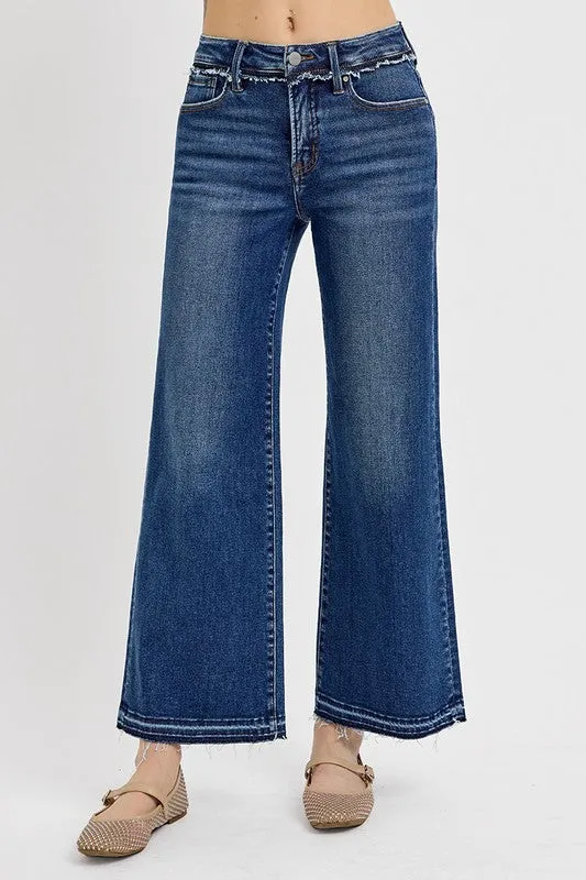 Dark Blue Tummy Control Bootcut Jeans