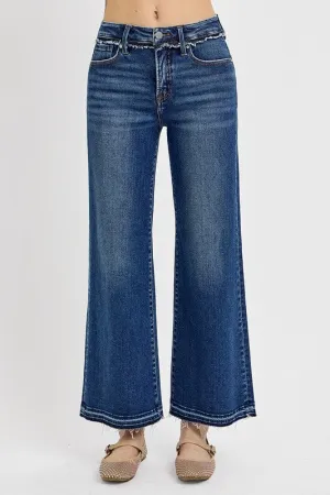 Dark Blue Tummy Control Bootcut Jeans