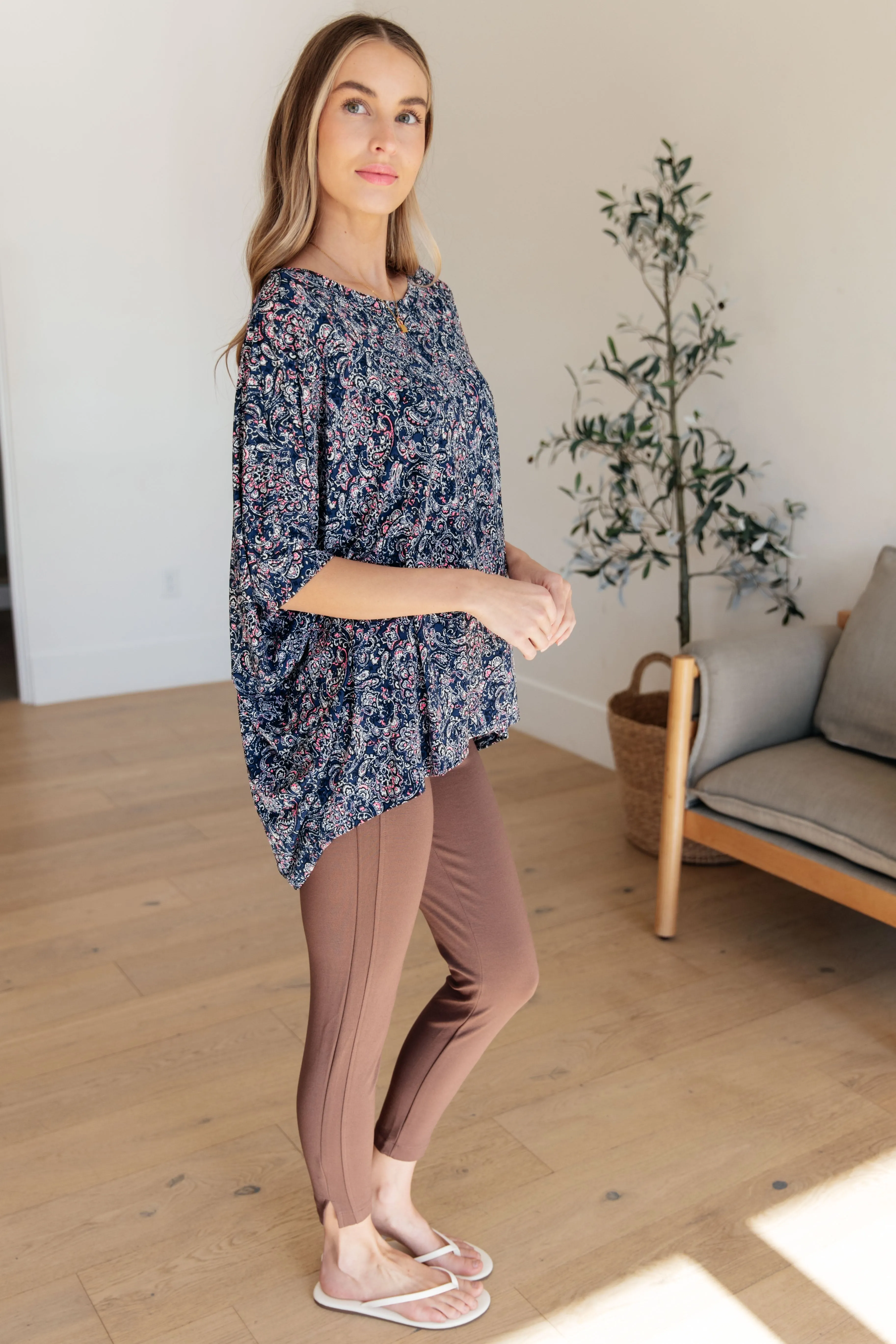 Dear Scarlett Navy Paisley Essential Blouse
