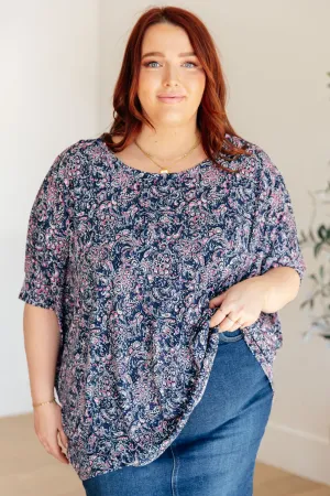 Dear Scarlett Navy Paisley Essential Blouse
