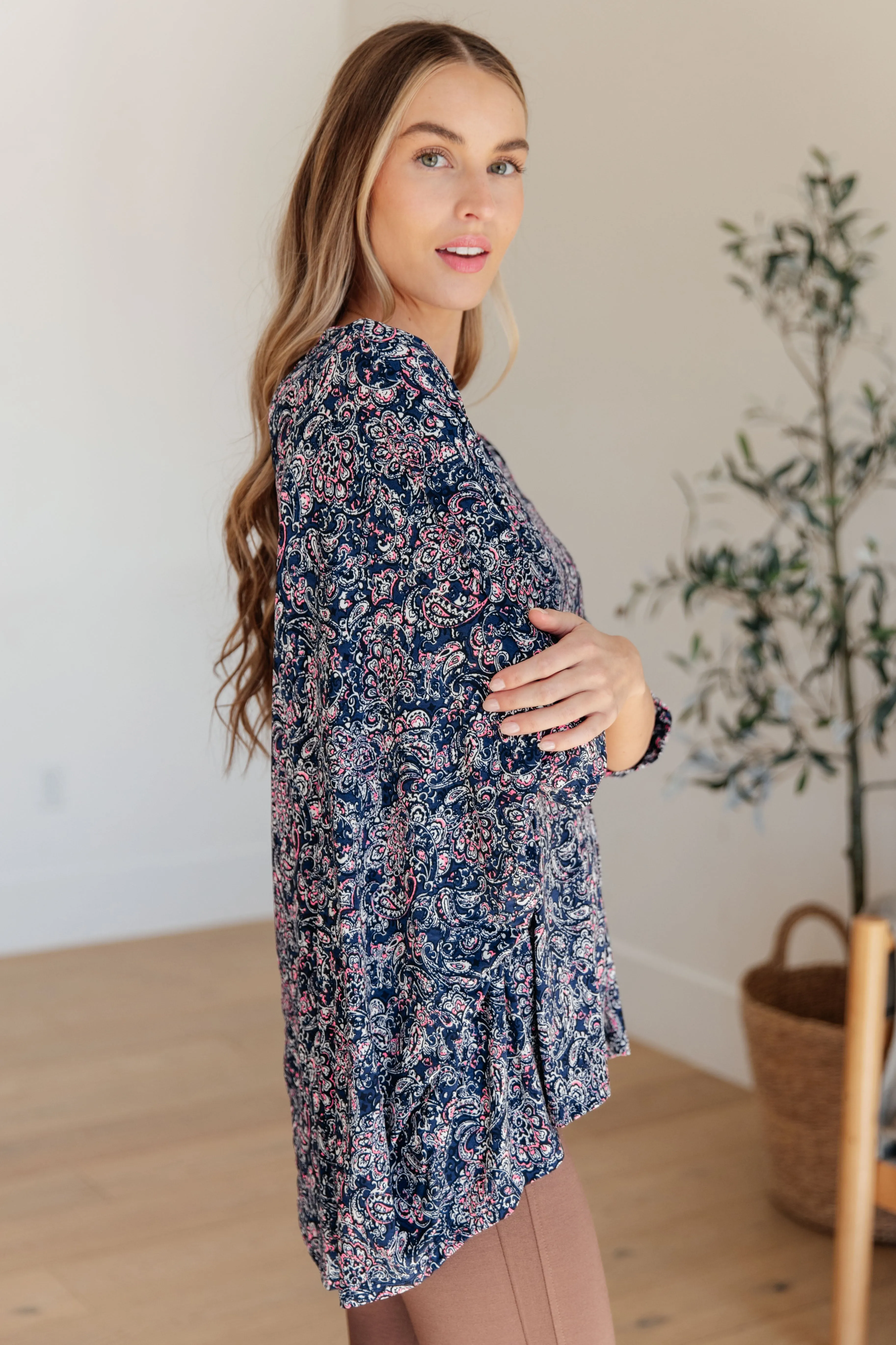 Dear Scarlett Navy Paisley Essential Blouse