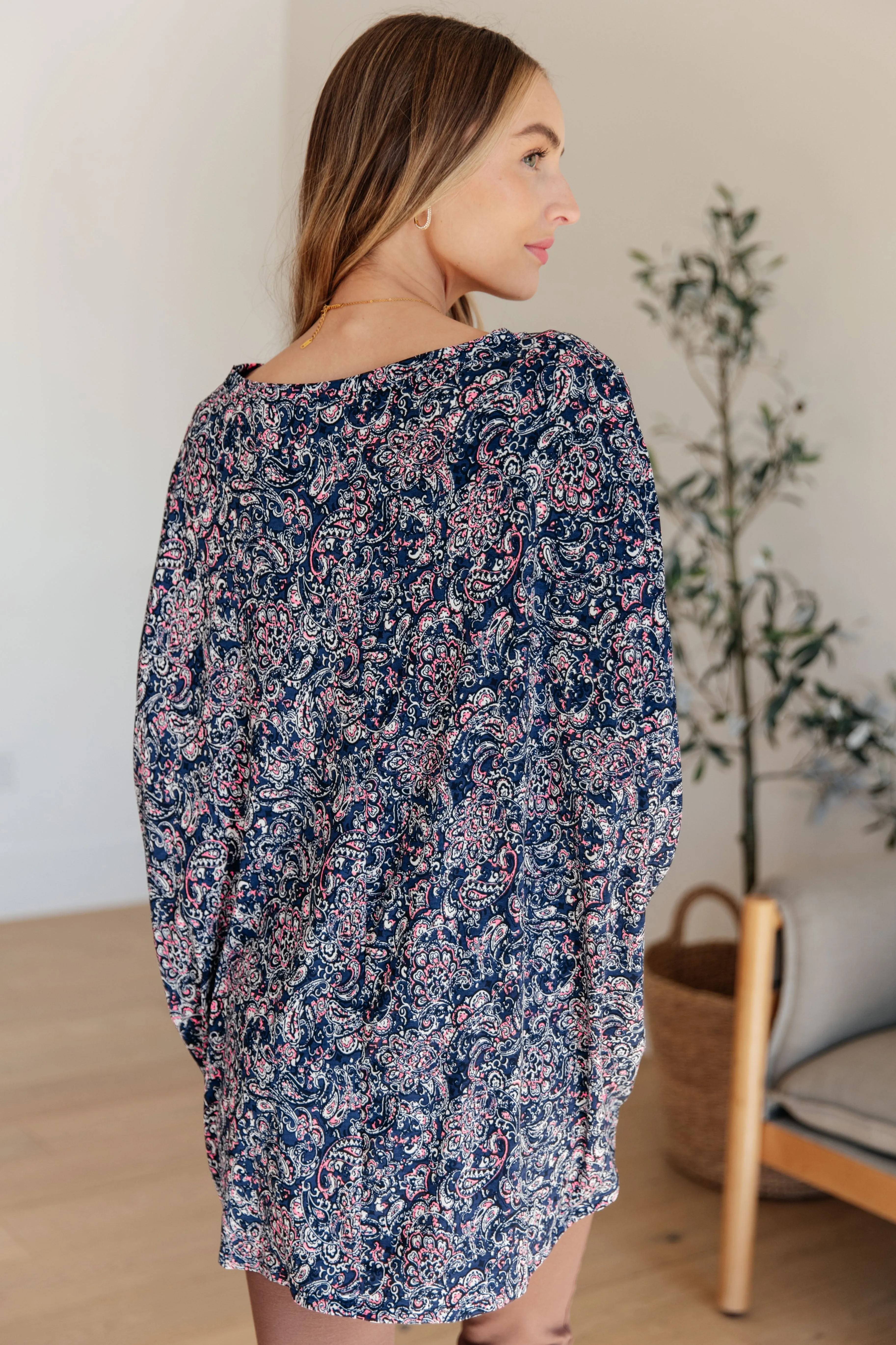 Dear Scarlett Navy Paisley Essential Blouse