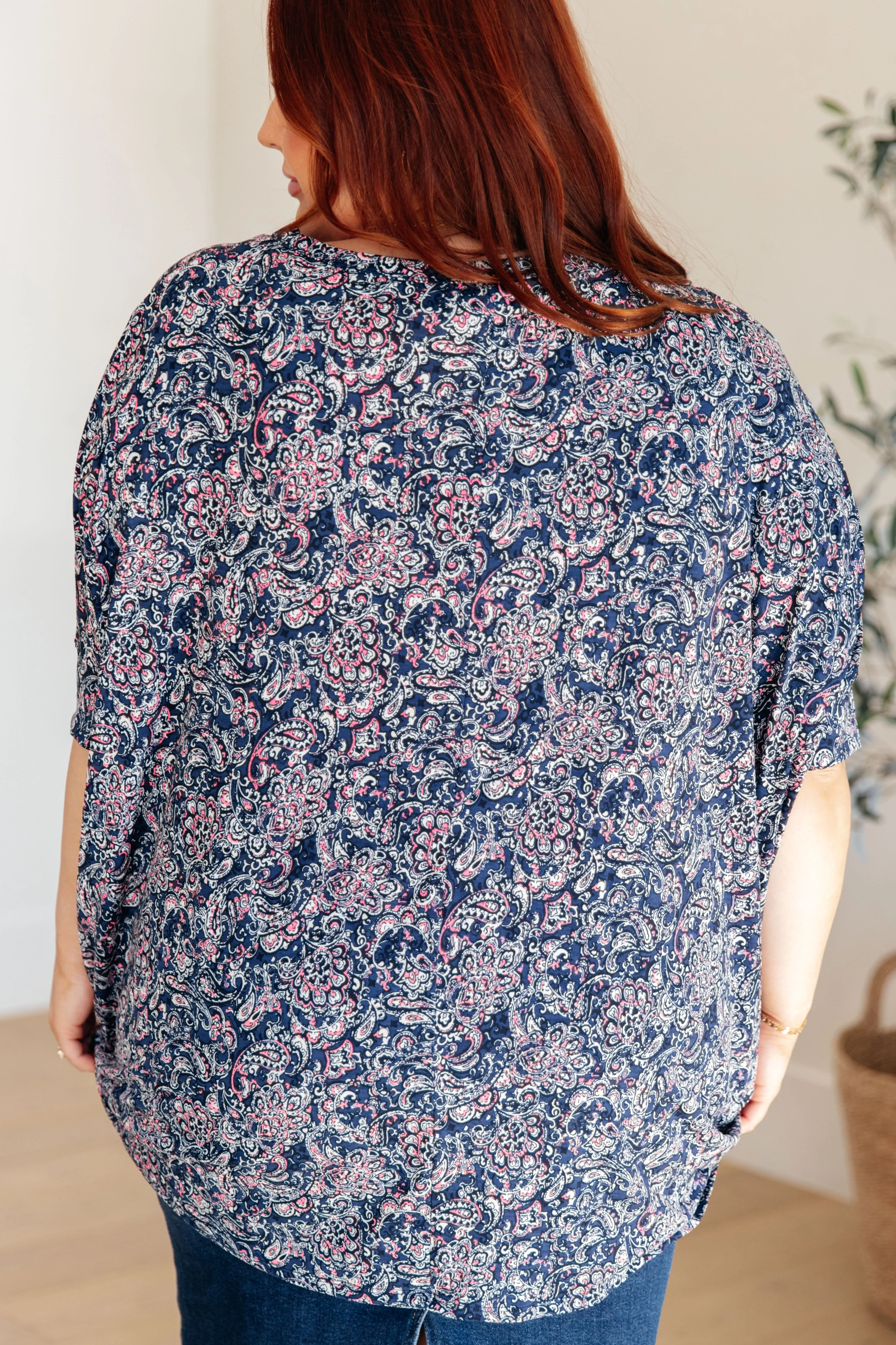 Dear Scarlett Navy Paisley Essential Blouse
