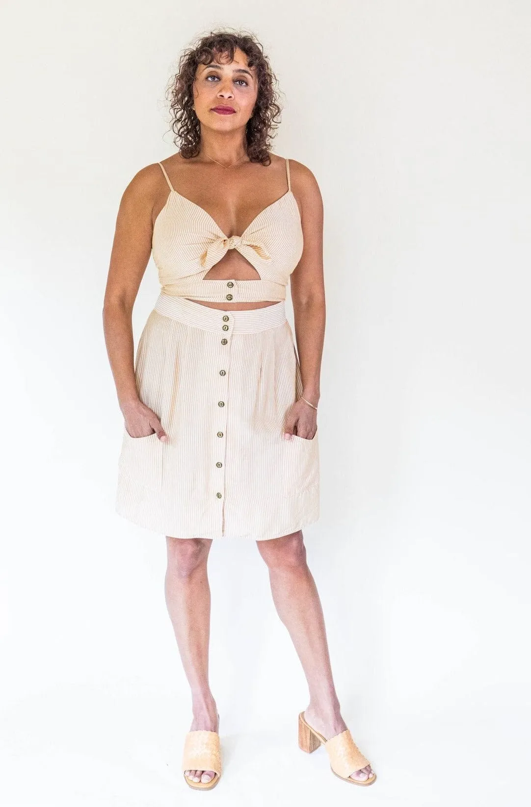 Dee Dee Top in Yellow Stripe