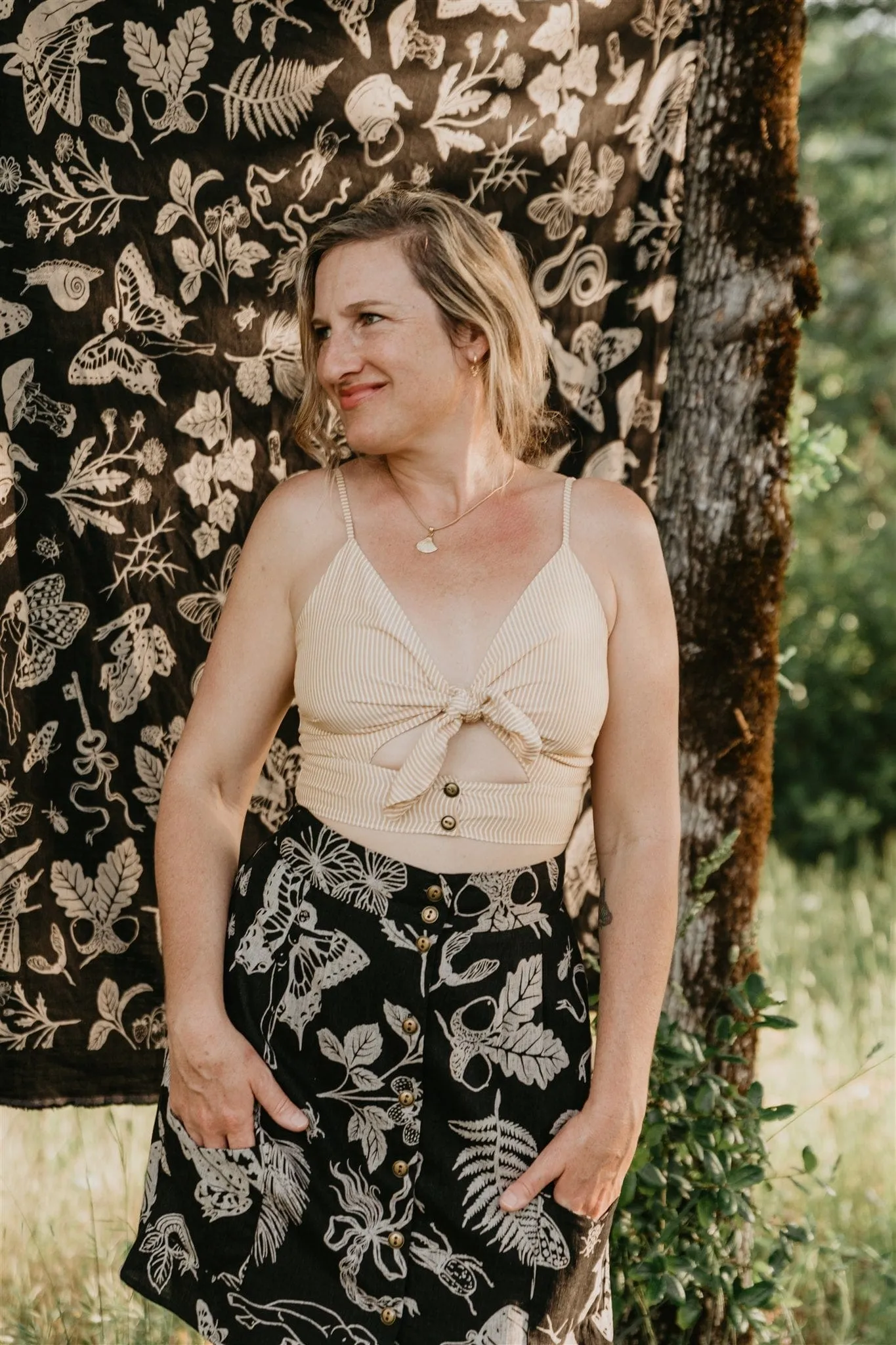 Dee Dee Top in Yellow Stripe