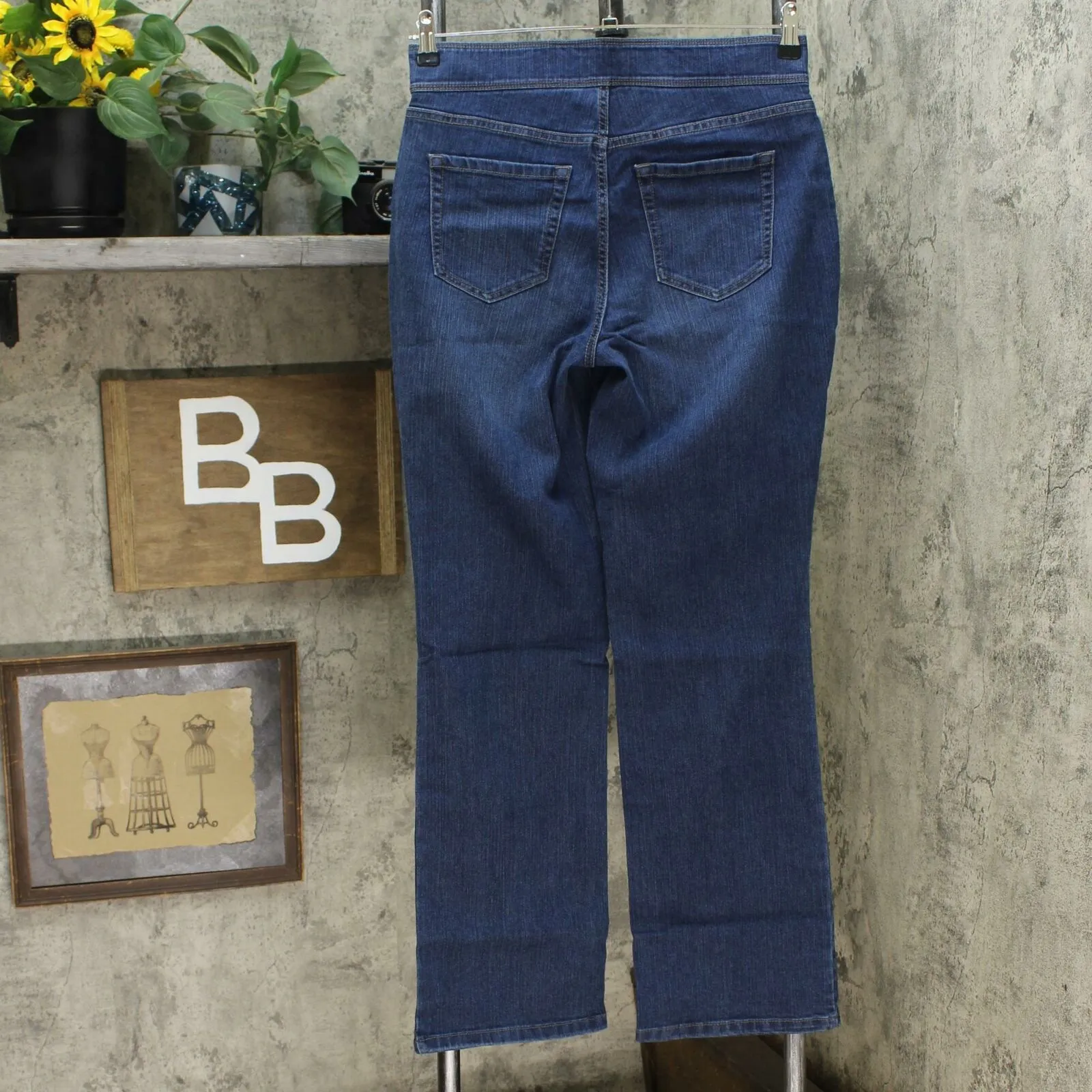 Denim & Co. Pull On 5-Pocket Lightly Boot Cut Jeans