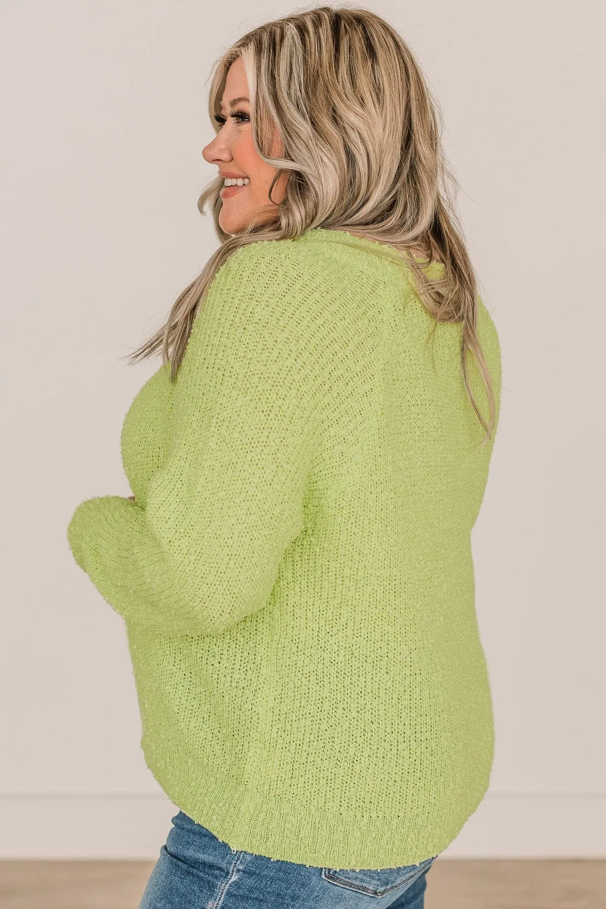 Deserve The Best Knit Sweater- Lime