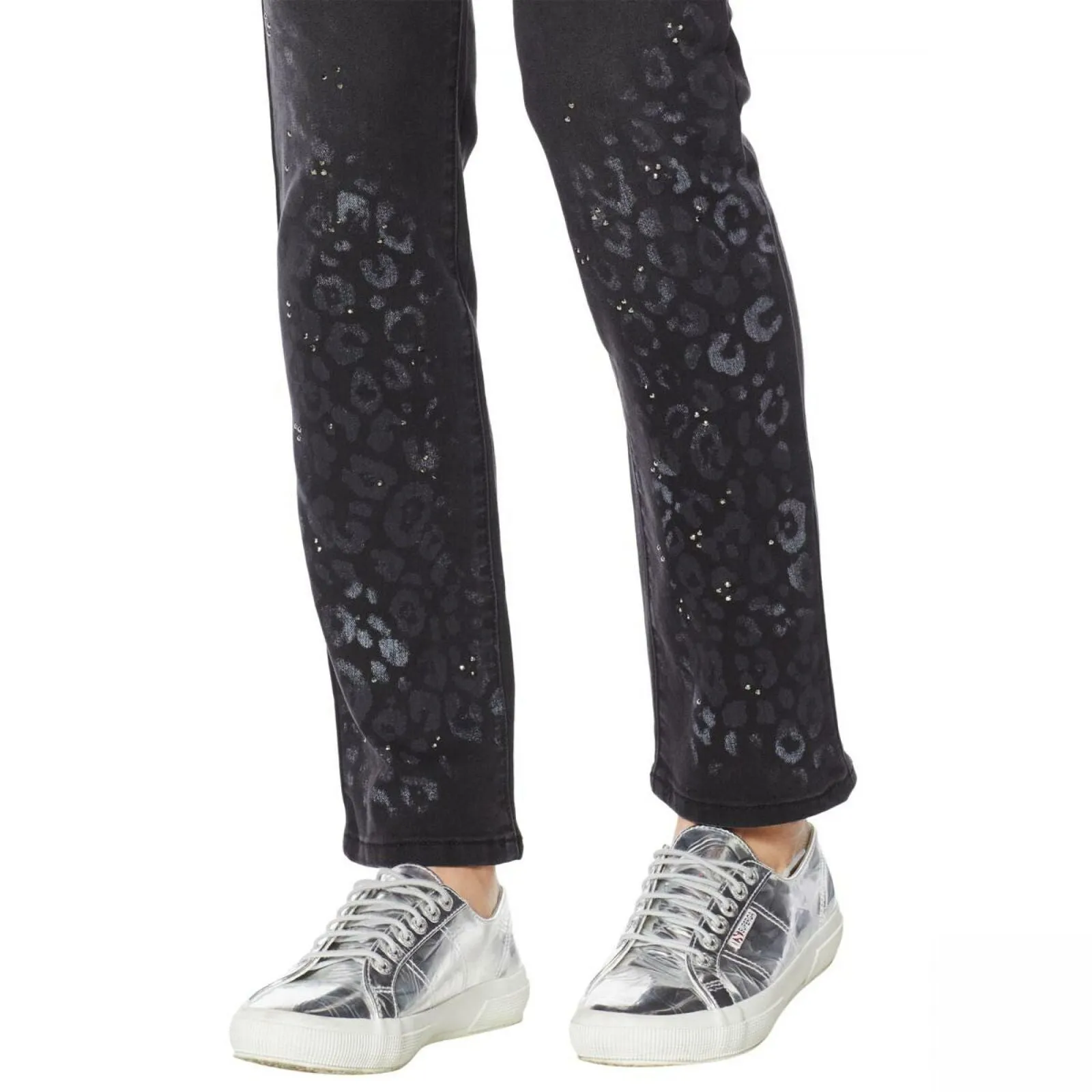 DG2 by Diane Gilman Petite Classic Stretch Artwork Printed Jeans