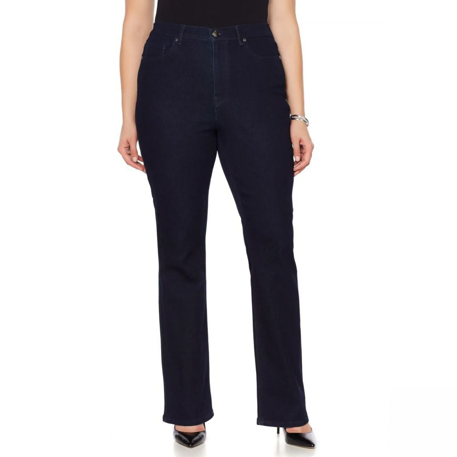 DG2 by Diane Gilman Women's Plus Size Virtual Stretch Bootcut Jeans
