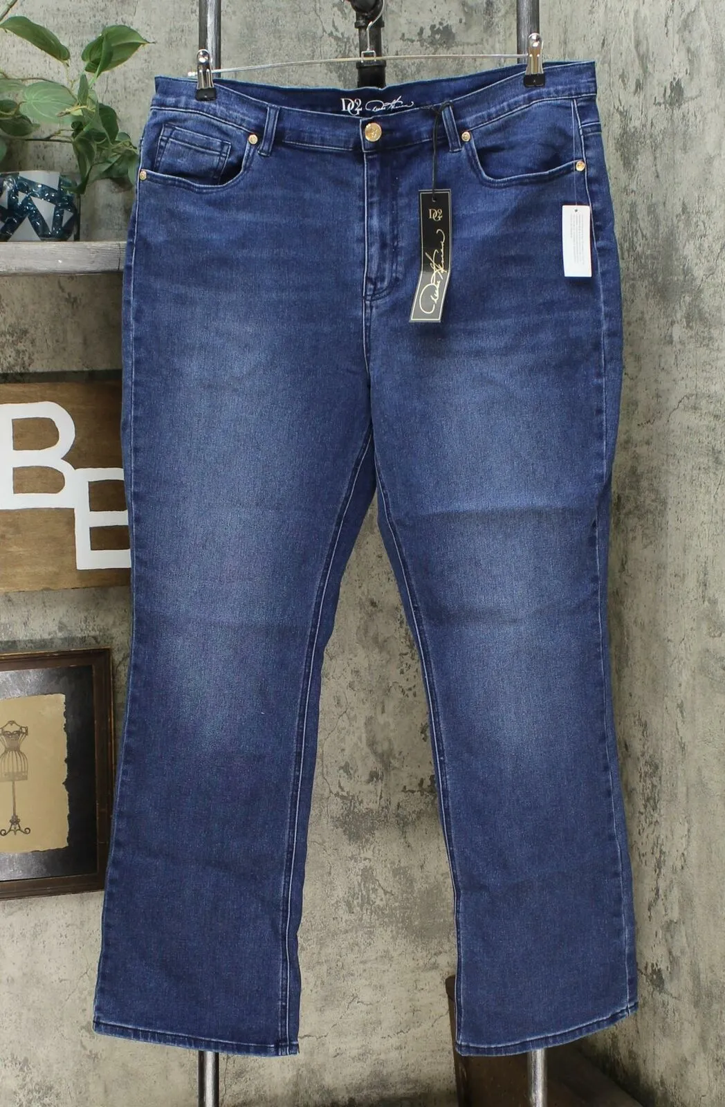 DG2 by Diane Gilman Women's Plus Size Virtual Stretch Bootcut Jeans