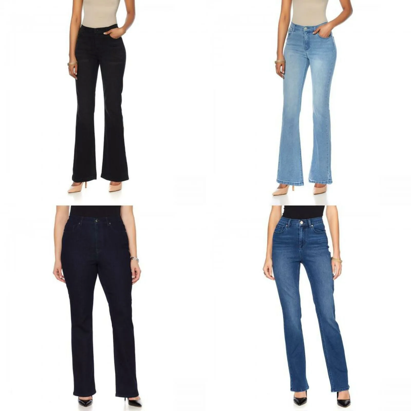 DG2 by Diane Gilman Women's Plus Size Virtual Stretch Bootcut Jeans