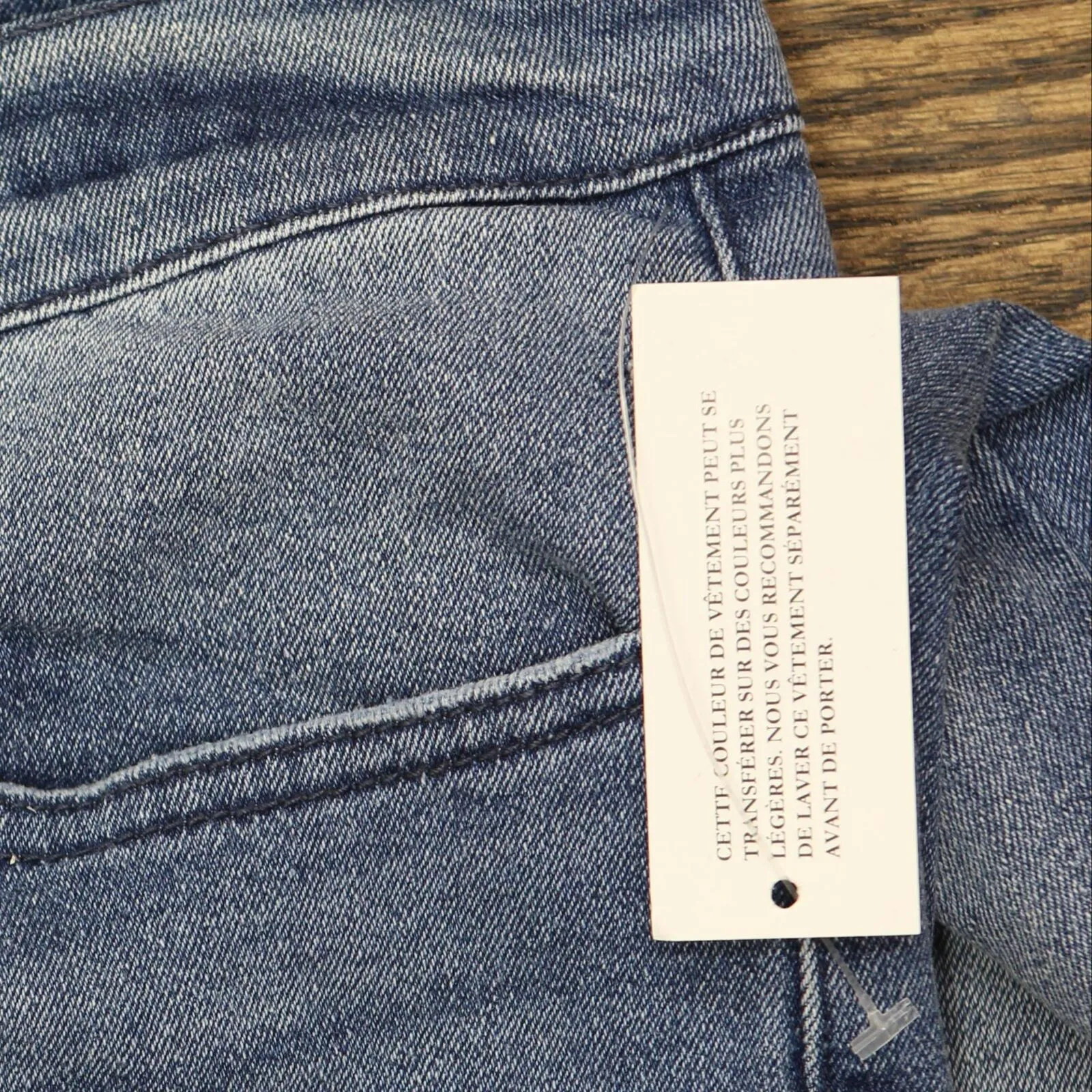 DG2 by Diane Gilman Womens Straight Leg Distressed Stretch Jeans Blue 14 Tall