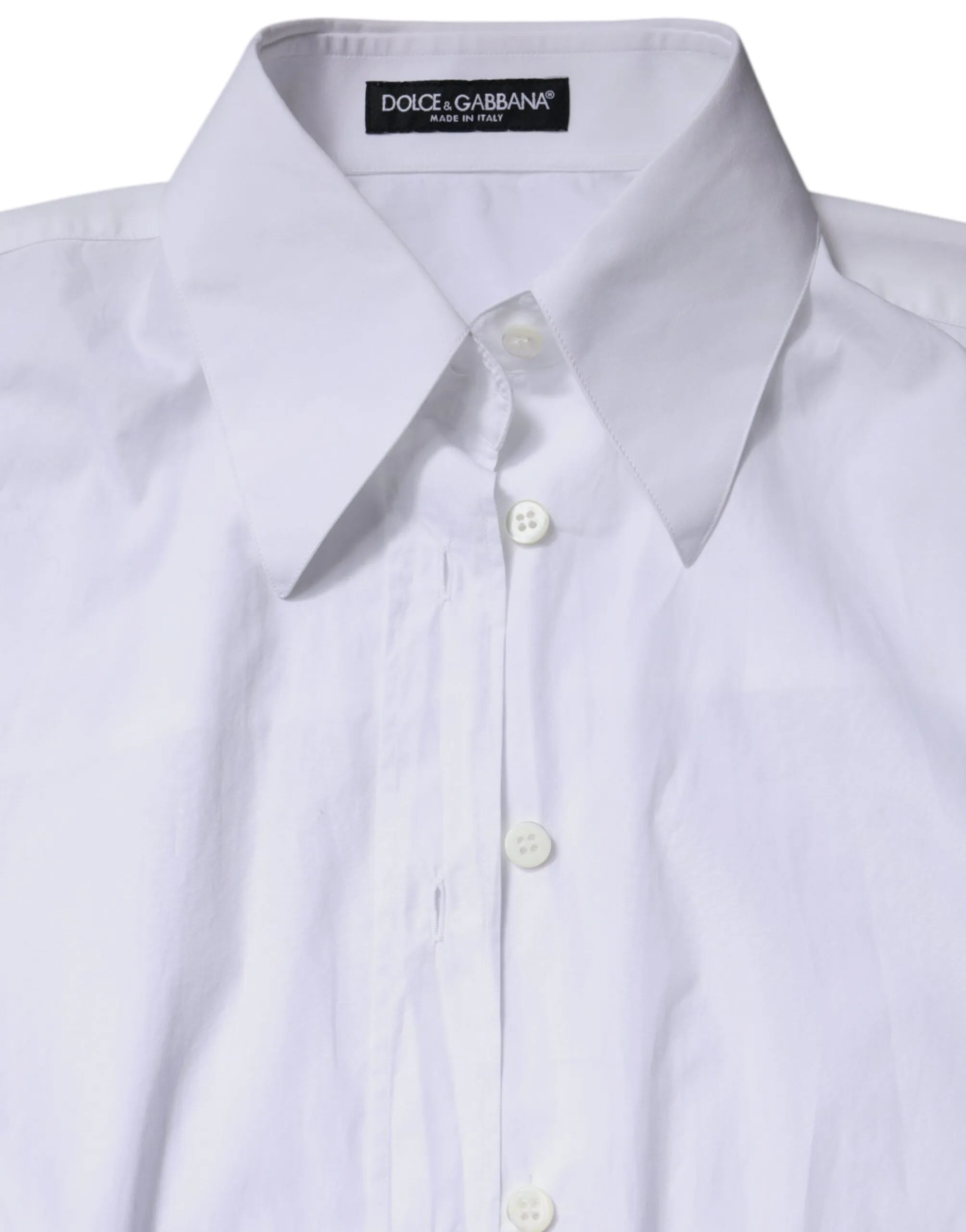 Dolce&Gabbana Women White Shirt Dress 100% Cotton Asymmetric Casual Tunic IT 38