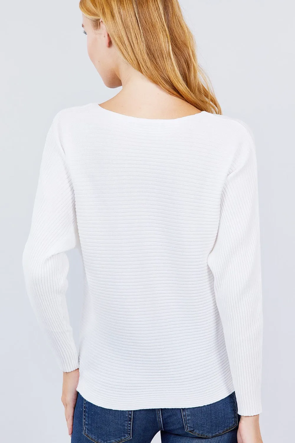 Dolman Boat Neck Sweater