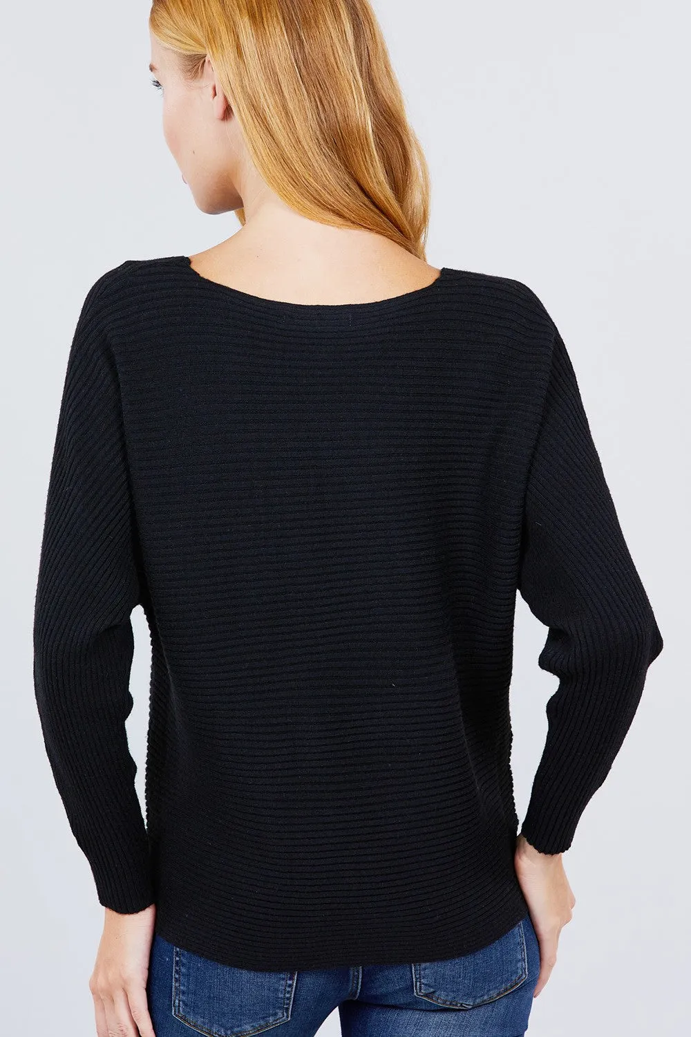 Dolman Boat Neck Sweater