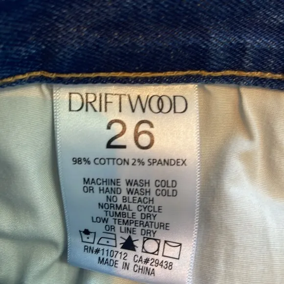 Driftwood Royce Straight Crop Jeans in Kaleidoscope Embroidery Size 27 Boho EUC