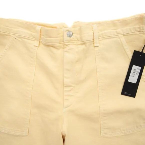 Edwin Buttermilk Yellow High Waist Stevie Crop Leg Jeans Size 34