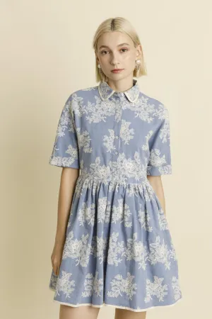 EMB MINI SHIRT DRESS