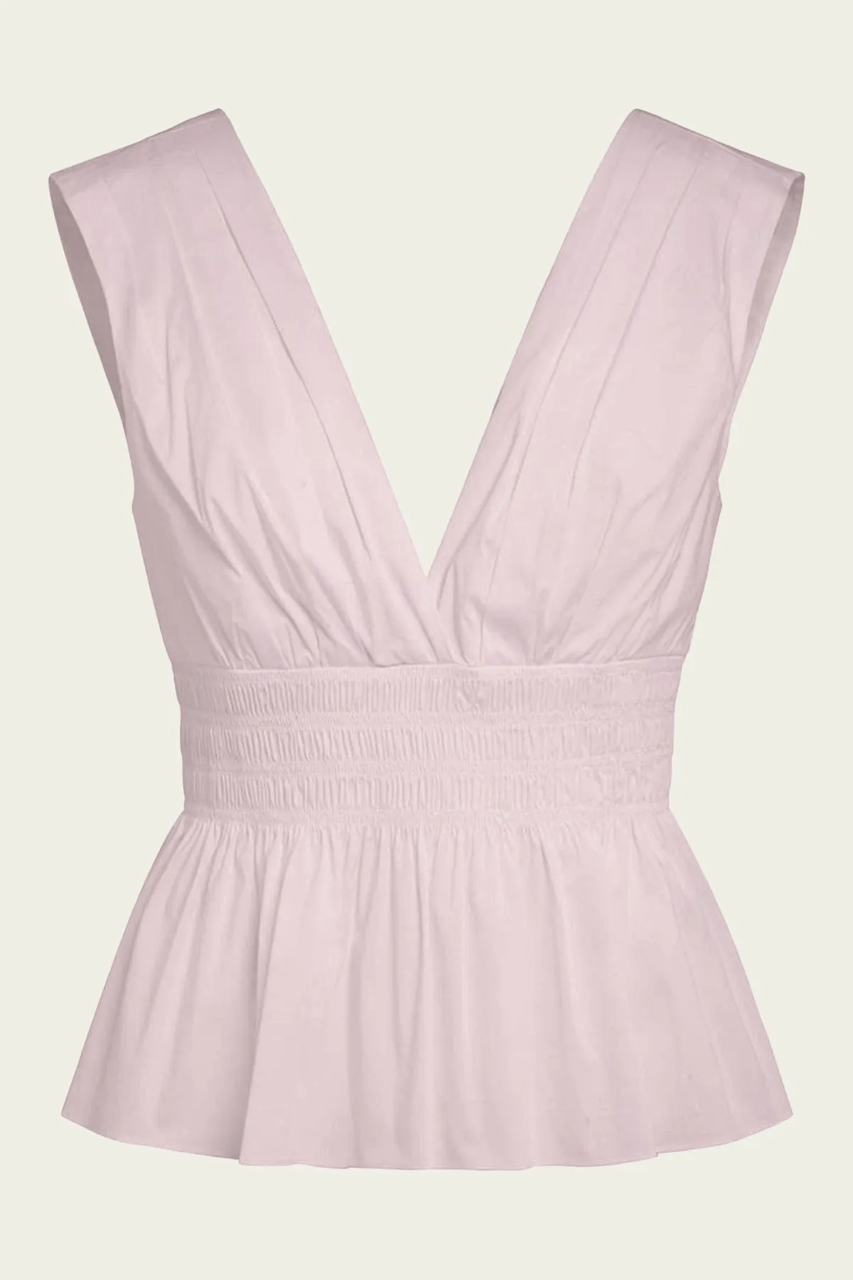Evra Peplum Top in Barely Orchid