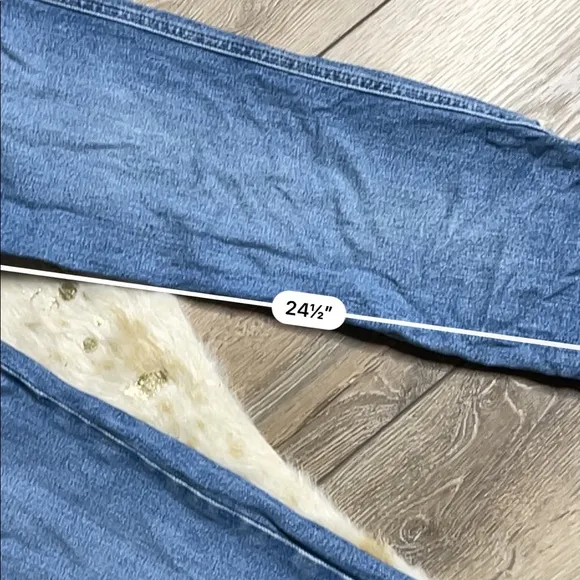 Free people raw hem straight leg jeans