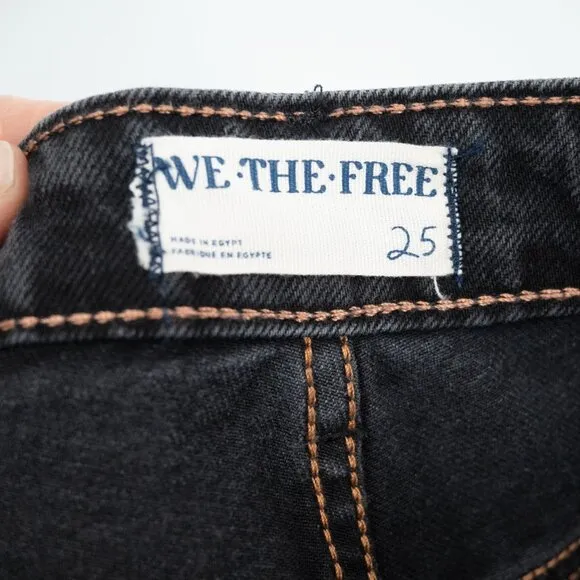 Free People We The Free Pacifica Straight Leg Jeans in Black | 25 | NWT