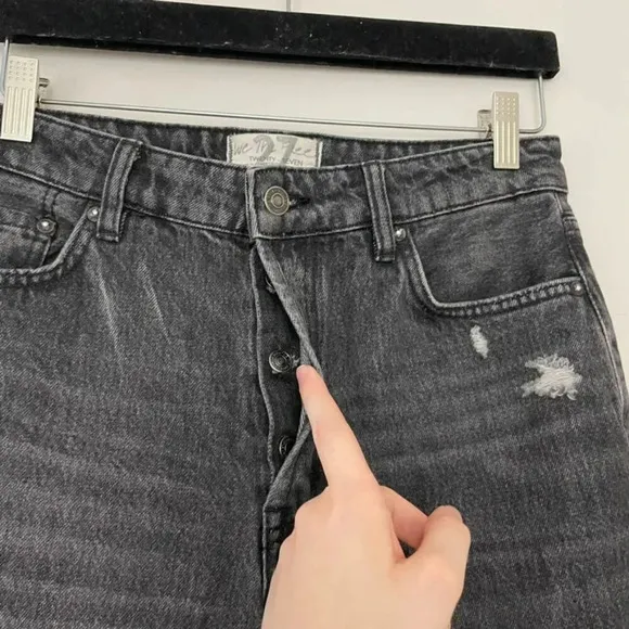 Free People We The Free Wild Flower Jeans in Faded Black Size 27