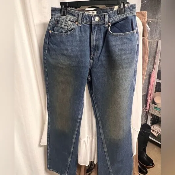 Free People We the Free Xena Slim Straight Jeans Curve Ball