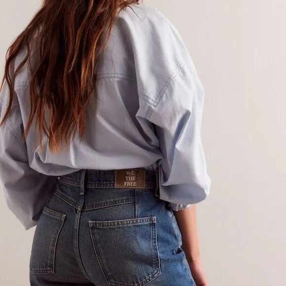 Free People We the Free Xena Slim Straight Jeans Curve Ball
