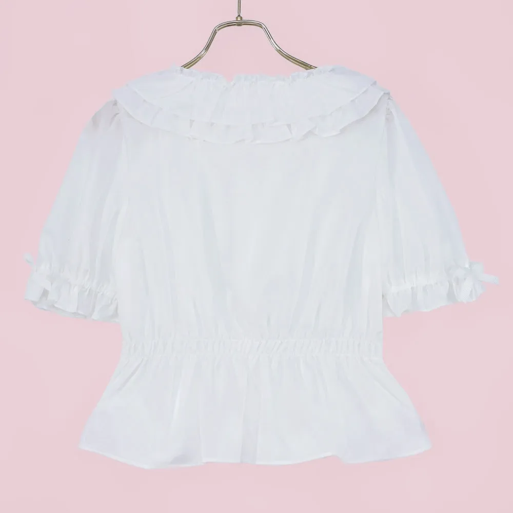 Frill Shirring Blouse