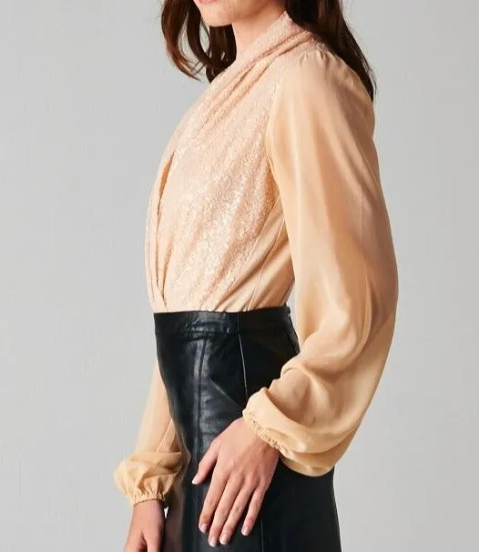 Go for it Sequin Front Bodysuit